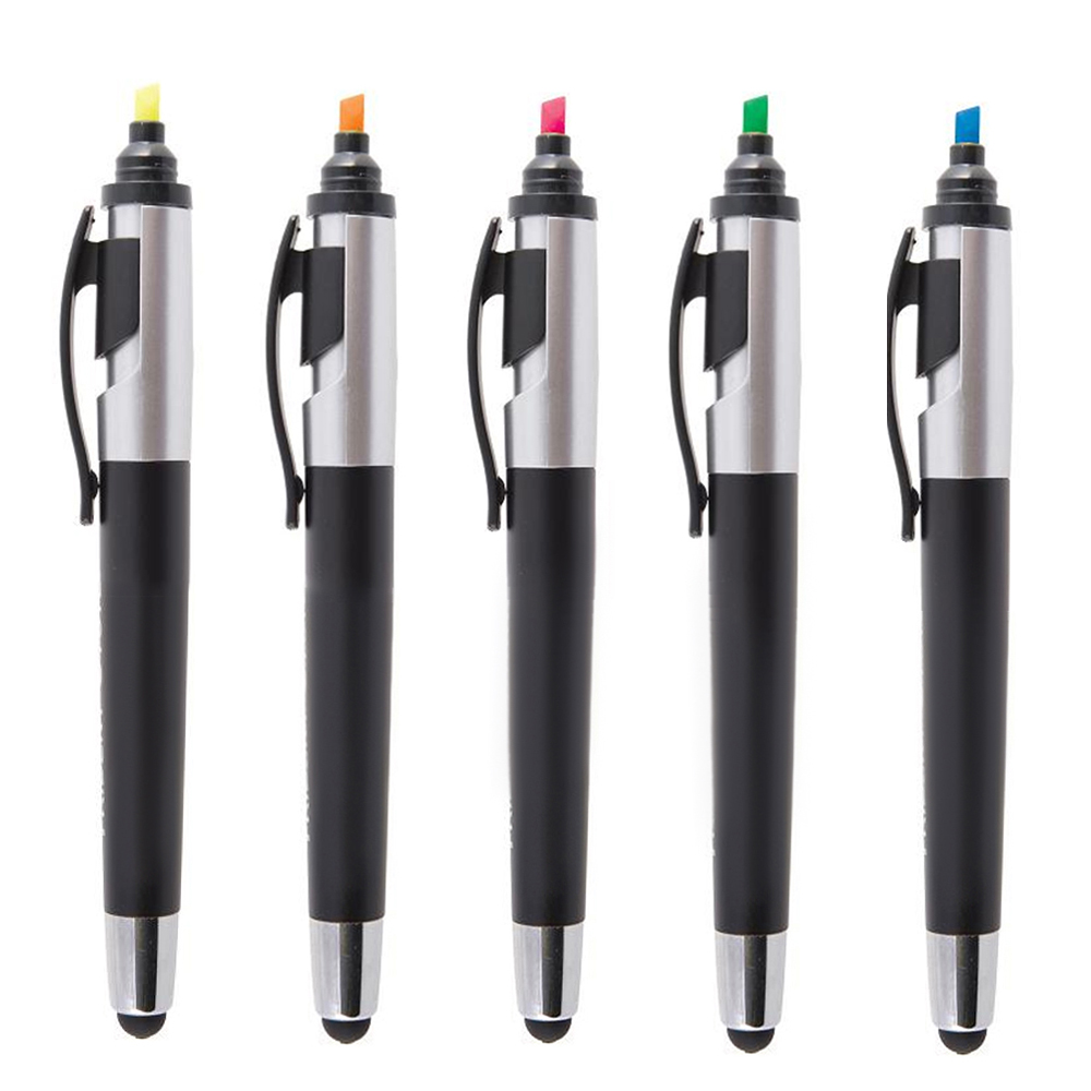 Colortouch Gift Multi-color Highlighter Ball Pen With Stylus Screen Touch