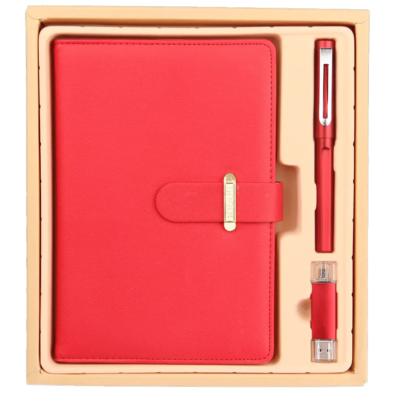 ExecuSet: The Ultimate Corporate Gift Collection"- Corporate Gift Set Pen, A5 Leatherette Padfolio and 8GB USB Flash disk