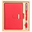 ExecuSet: The Ultimate Corporate Gift Collection"- Corporate Gift Set Pen, A5 Leatherette Padfolio and 8GB USB Flash disk