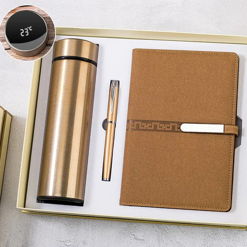 ExecuSet: The Ultimate Corporate Gift Collection- Executive Gift Set 18 Oz Tumbler, A5 Leatherette Padfolio and Pen