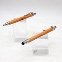 GreenGift  - InkPair Bamboo Stylus Pens Set - Black and Blue Ink