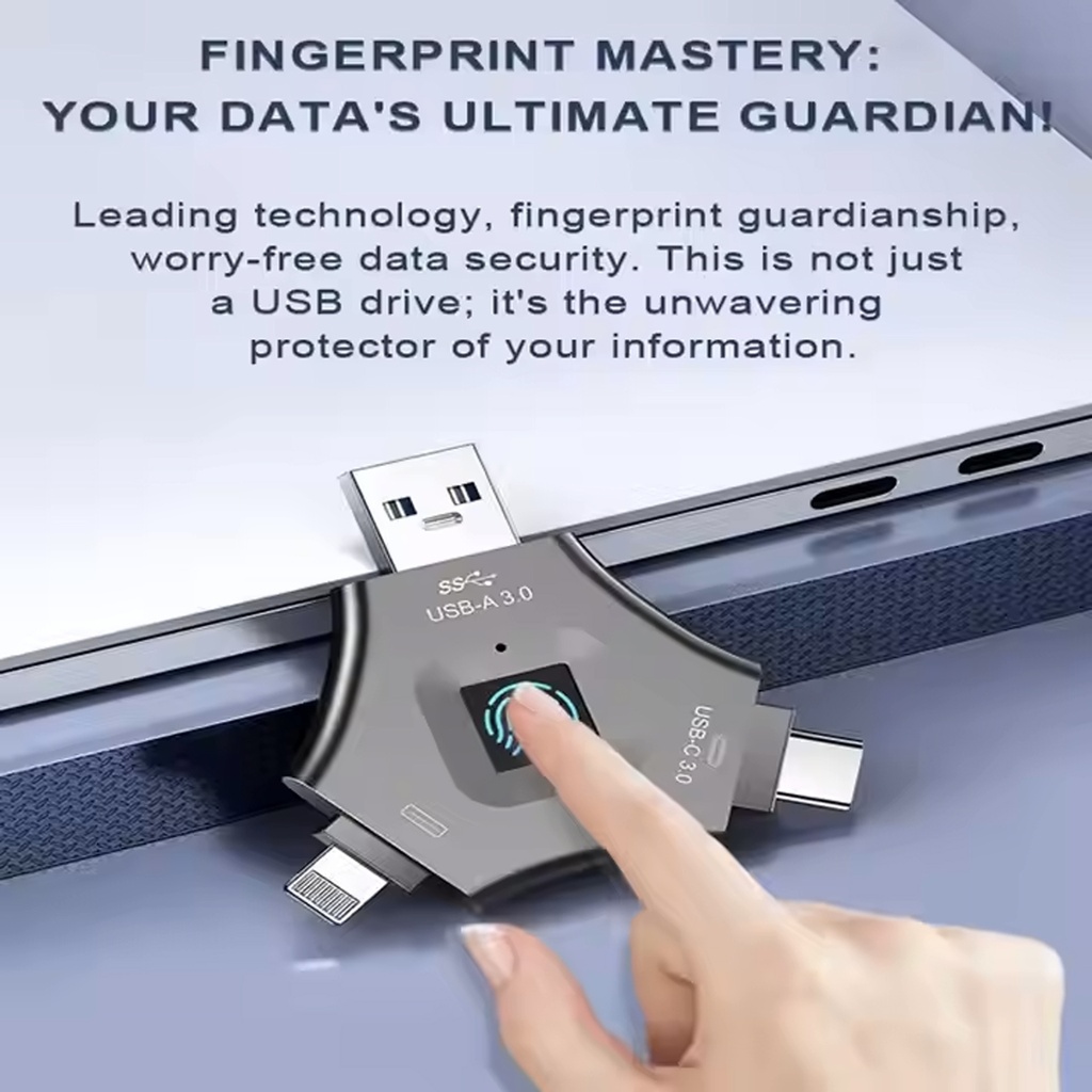 Biometric Secure 3-in-1 USB Drive. SE4345