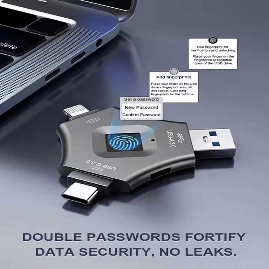 Biometric Secure 3-in-1 USB Drive. SE4345