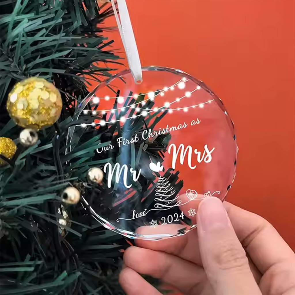 Clear Crystal Glass Ornament - Round 3.14". XY4103