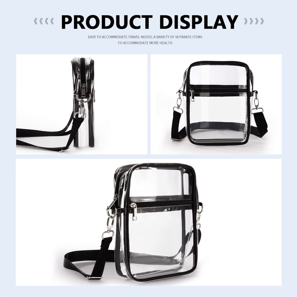 Clear PVC Bag 8.85" x 6.88" x 2.75". QR8642