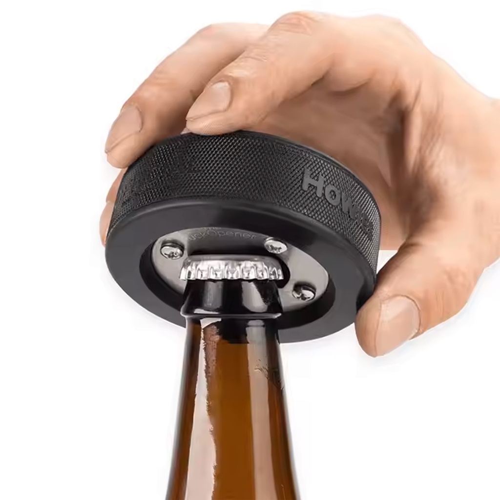 Durable Stainless Steel Hockey Puck Bottle Opener. BL5678