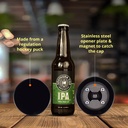 Durable Stainless Steel Hockey Puck Bottle Opener. BL5678