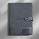 Leatherette Wireless QI Charging Padfolio with Built-In Power Bank. GE5251