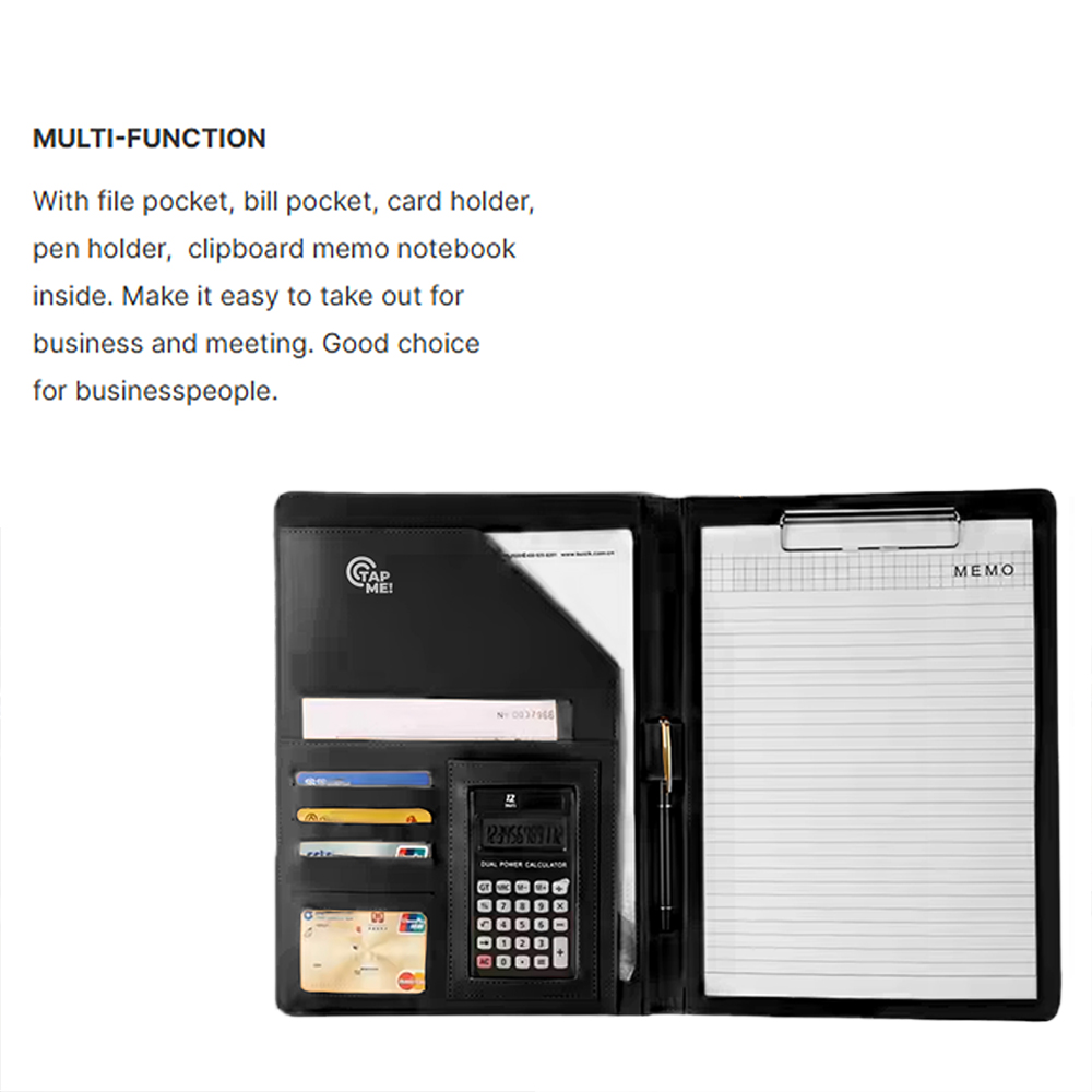Magic'Tap NFC Executive Leatherette A4 Portfolio. NFC1563