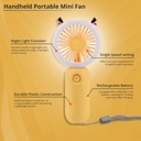 Portable USB Mini Hand Fan with adjustable speed. MF2313