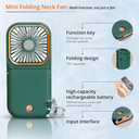 Rechargeable Hands-Free Mini Fan with 3000mAh Power Bank for Phones. MF2194