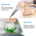 Wooden Triangular Gem-Shaped Lid with a Glass Perfume bottle. VR4234