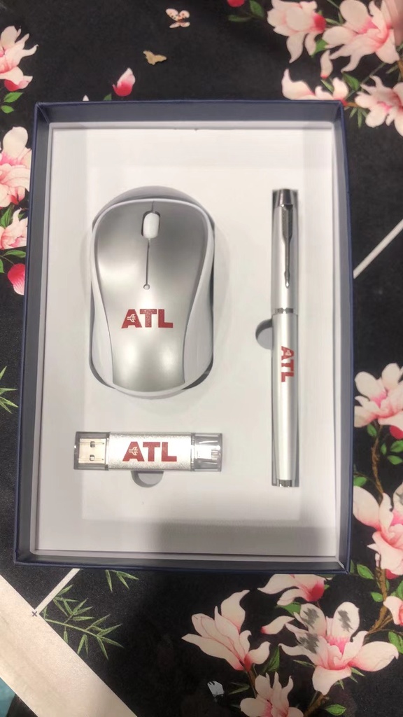 Employee Award Gift Set Pen, Wireless Mouse and 8GB USB Flash disk. ST3995