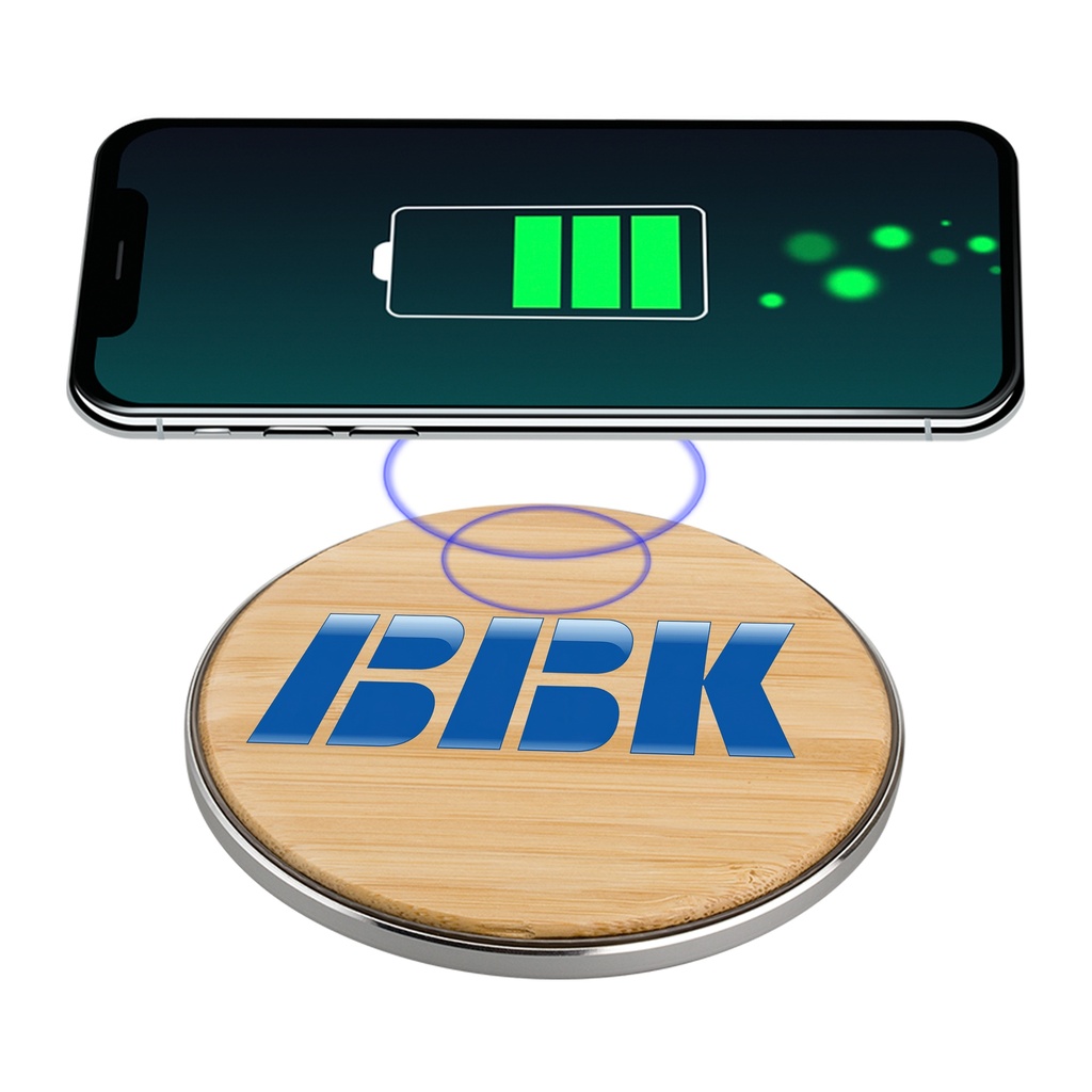 15W Qi Wireless Charger - Bamboo. PWB3418