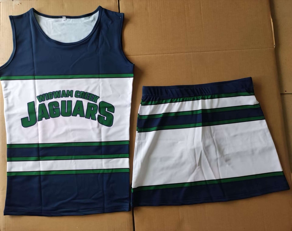 UPHILL™ Poly-Knit Cheerleader Uniform (Sleeveless top and skirt). SJ7034