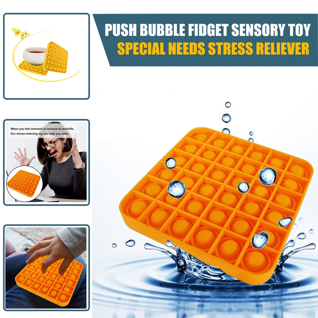 Pop It Fidget Toy - Square Full color