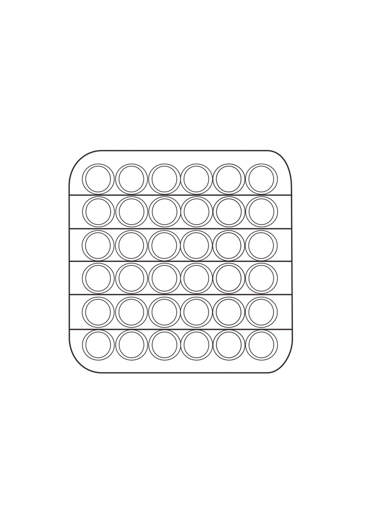 Pop It Fidget Toy - Square Full color