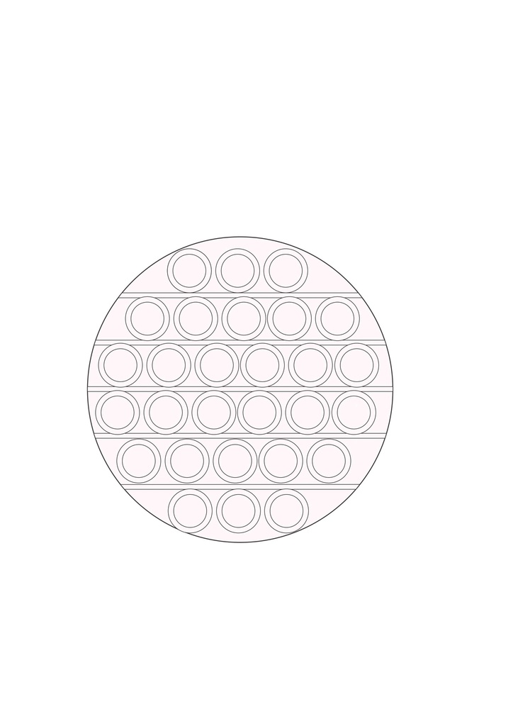 Pop It Fidget Toy - Circle Full color