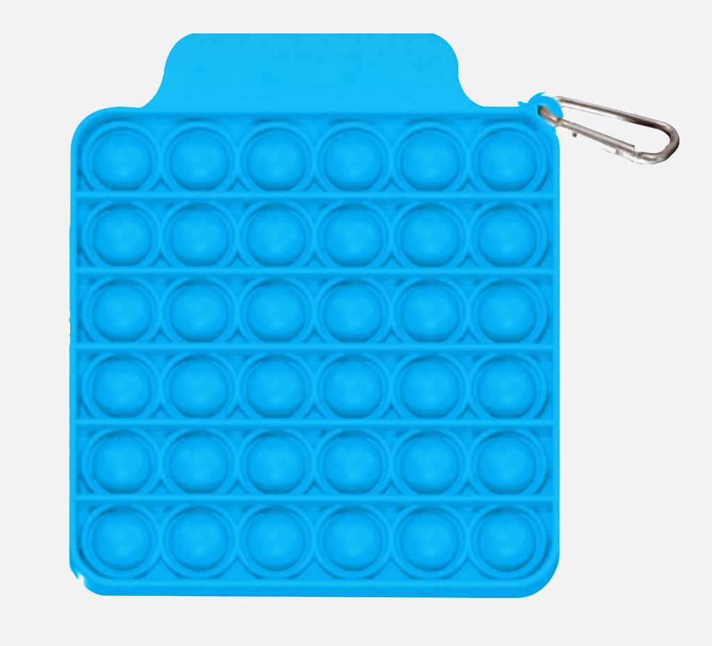 Pop It Fidget Toy - Square w/ Carabiner