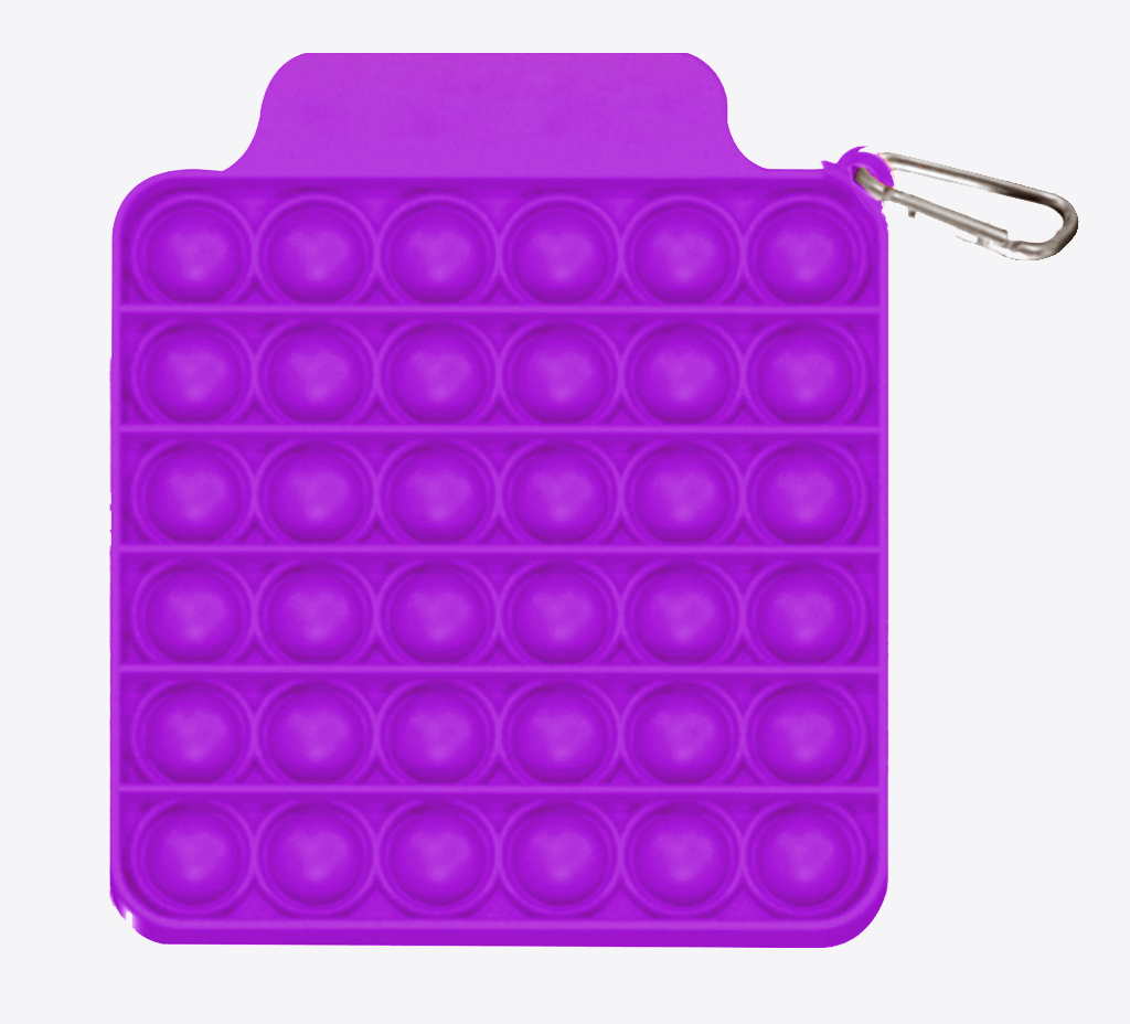 Pop It Fidget Toy - Square w/ Carabiner