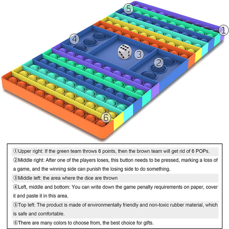Large Pop It Dice Board Game
