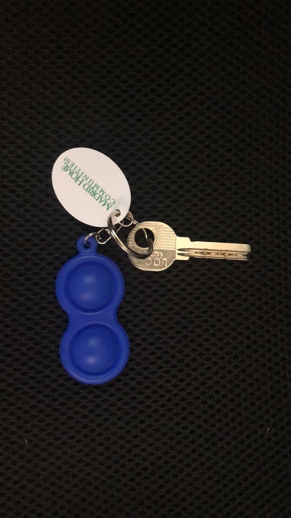 Mini Pop-It Fidget Keychain w/ Imprinted Tag