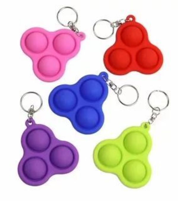 Pop-It Fidget Keychain w/ Imprinted Tag