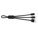 3-in-1 USB Charging Cables Type C, IOS and Micro USB