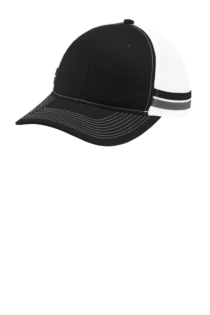 Embroidery Port Authority ® Two-Stripe Snapback Trucker Cap. 
