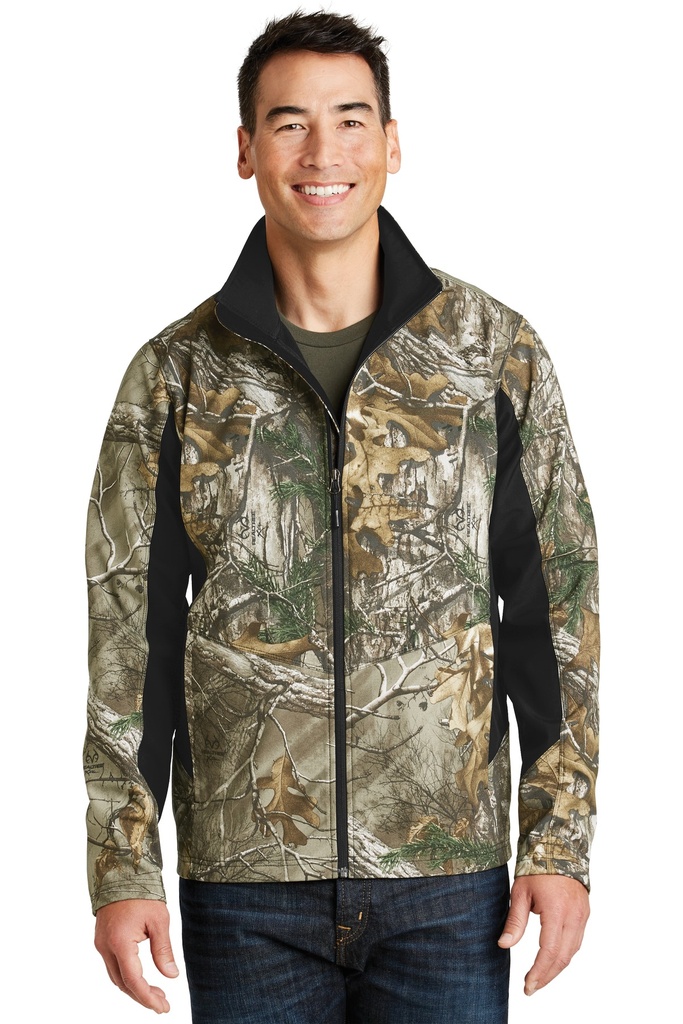 Embroidery Port Authority® Camouflage Colorblock Soft Shell. 