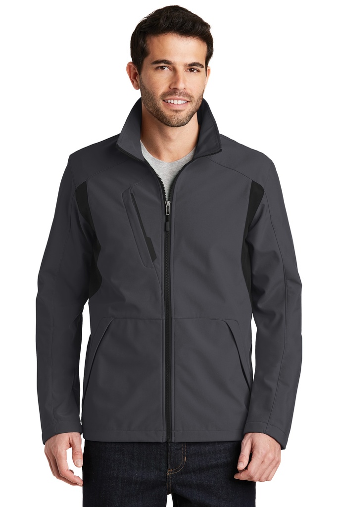 Embroidery Port Authority® Back-Block Soft Shell Jacket. 