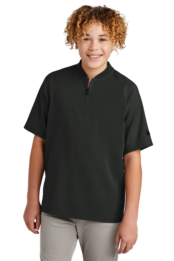 Embroidery New Era ® Youth Cage Short Sleeve 1/4-Zip Jacket. 