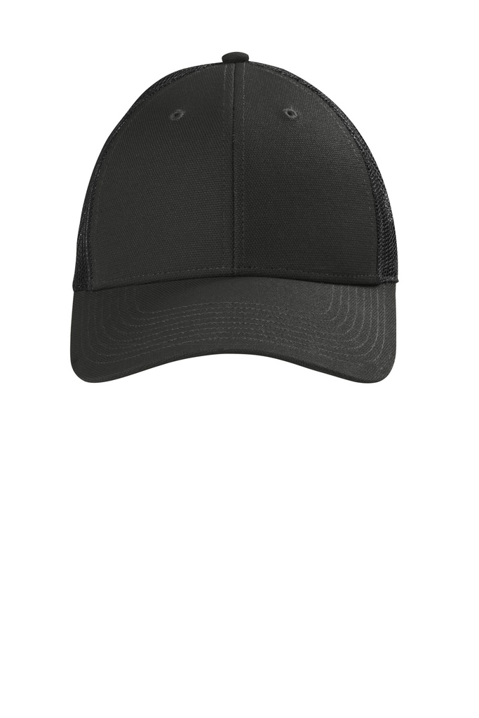 [1536381] CornerStone Canvas Mesh Back Cap. CS811 (Black)