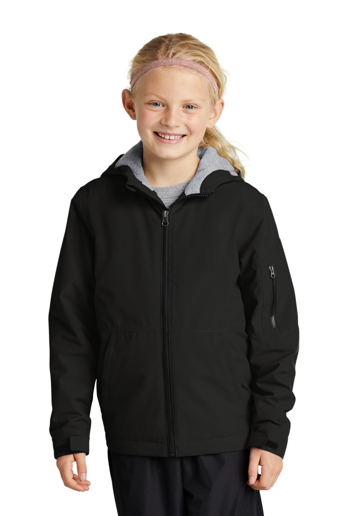 [1619681] Sport-Tek Youth Waterproof Insulated Jacket YST56 (Black, XS)