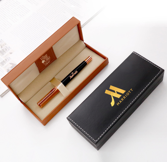 Geneva™ Leatherette Pen Gift Box. PB413