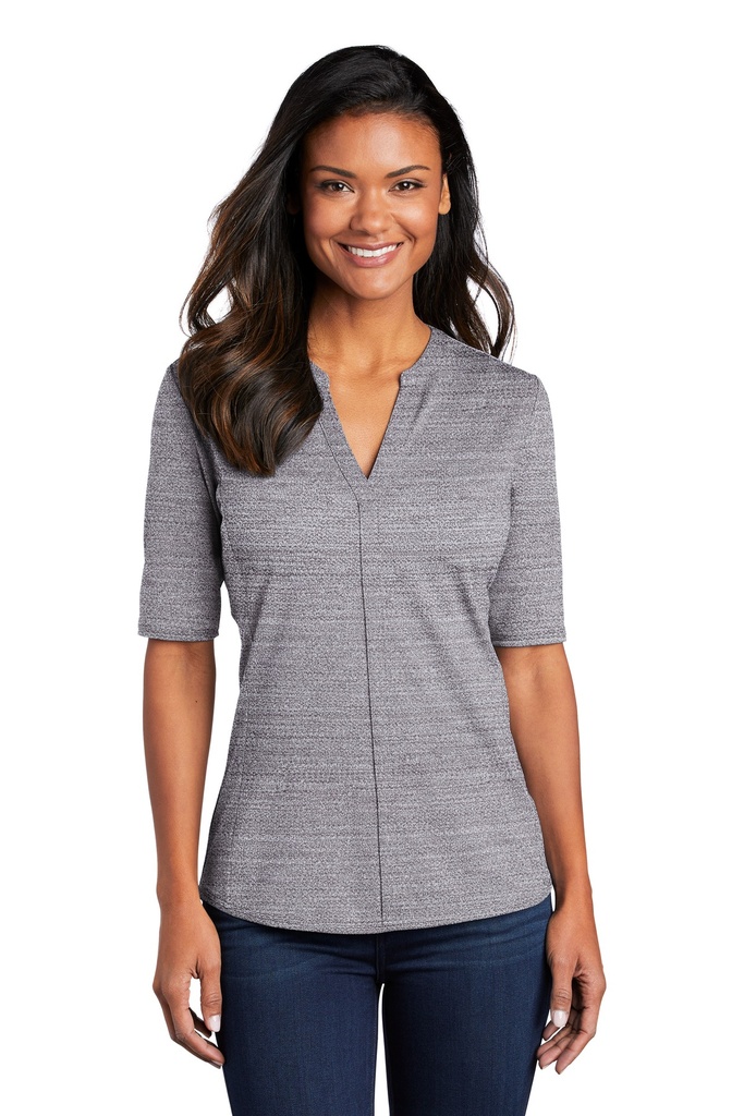 Port Authority Ladies Stretch Heather Open Neck Top LK583
