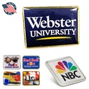 1.25" x 1" Rectangle Graphic Pin - Made In USA. Inquire for more sizes.. PWB28970