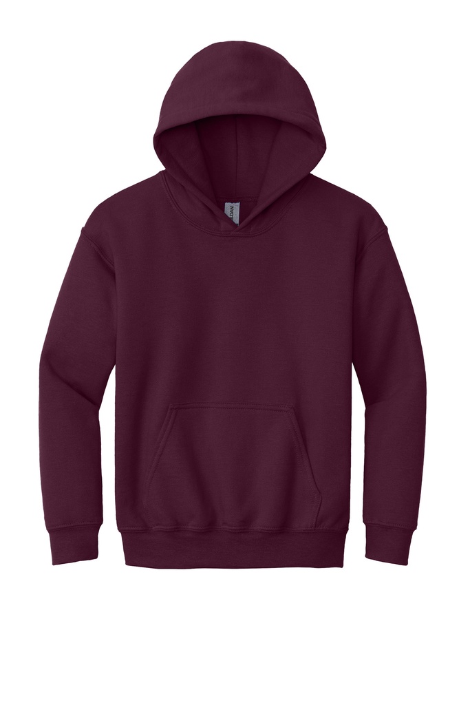 [944241] Gildan - Youth Heavy Blend Hooded Sweatshirt. 18500B (Maroon, XS)