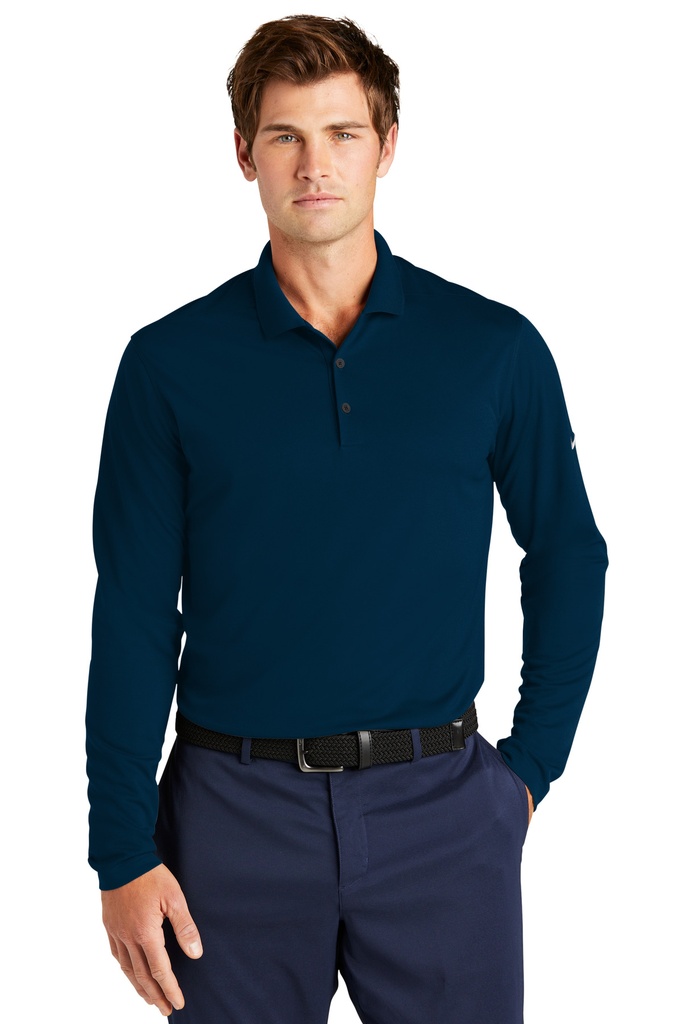 [1697161] Nike Dri-FIT Micro Pique 2.0 Long Sleeve Polo NKDC2104 (Navy, XS)