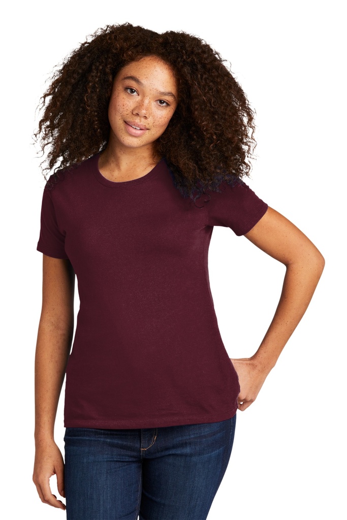 [1592121] Next Level Apparel Women's Cotton Tee. NL3900 (Maroon, XS)