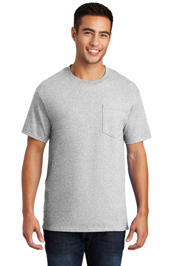 [134652] Port & Company - Essential Pocket Tee. PC61P (Ash, S)