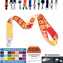 Custom 3/4" Polyester Lanyard - 3 Color Woven Jacquard