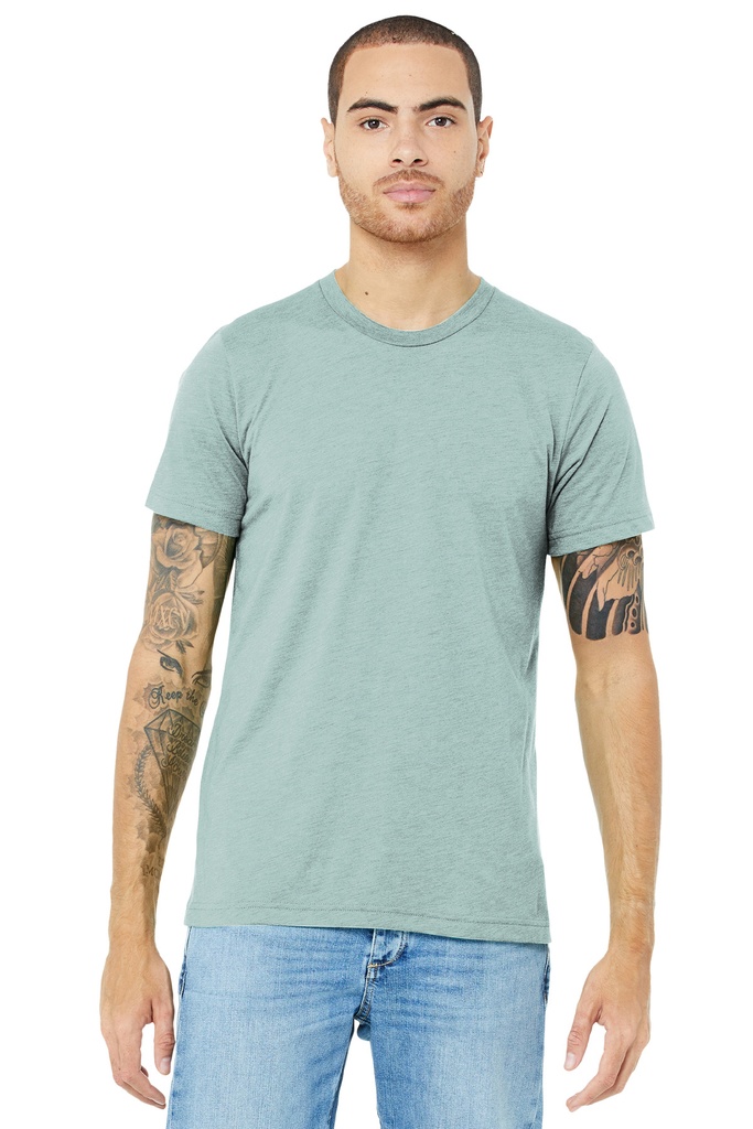 [1409741] BELLA+CANVAS Unisex Triblend Short Sleeve Tee. BC3413 (DstyBlu TB, XS)