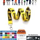 Custom 1" Polyester Lanyard - 3 Color Woven Jacquard. LL5865