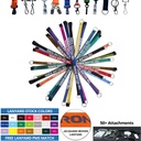 Custom 1/2" Polyester Lanyard - 3 Color Woven Jacquard. LL5820