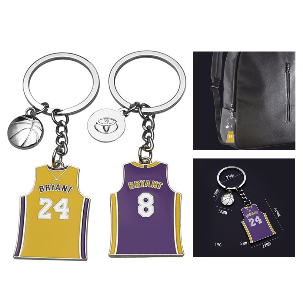Kobe Bryant Jersey Keychain - Engraved Tag. BN7453