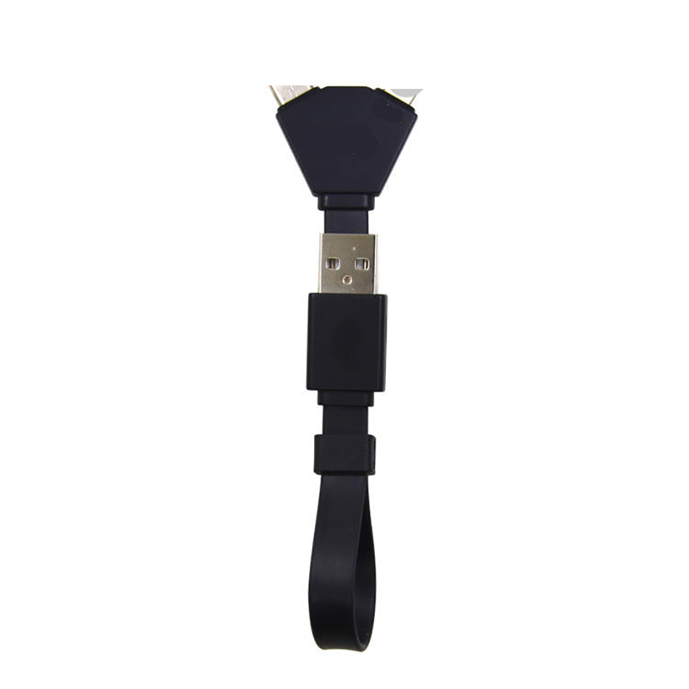LED Logo 3 In 1 USB Charging Cable w/ Type C Port - Adjustable Length. AC6600
