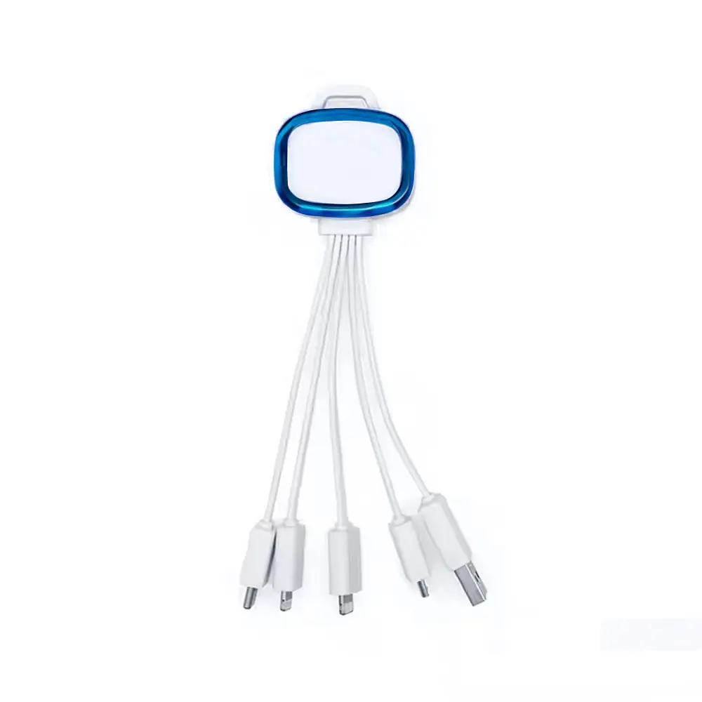Light Up 5-In-1 Mobile USB Charging Cables - W/ Type C. AC7385