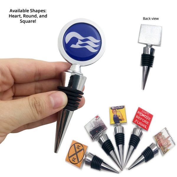 Metal Savor Wine Bottle Stopper - Full Color Top. WS2930