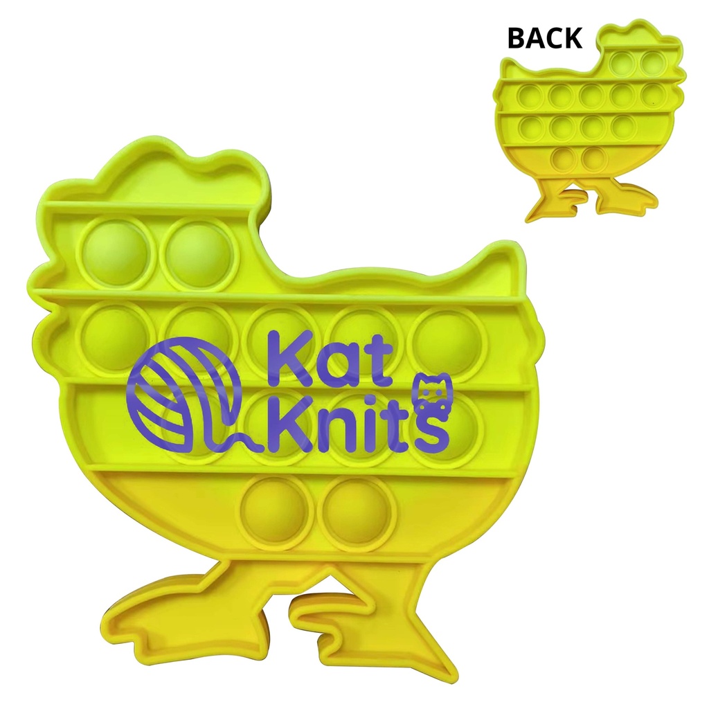 Pop It Fidget Toy - Chicken Shaped Full color. ST8421